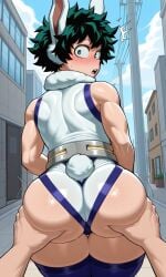 1femboy 2026 2boys ai_generated ass ass_focus ass_grab blush boku_no_hero_academia faceless_male femboy from_behind gay groping groping_ass groping_from_behind hands_on_another's_ass izuku_midoriya leotard looking_at_viewer looking_back miruko_(cosplay) my_hero_academia outdoors shocked superdomfuta thick_ass thick_thighs uncensored yaoi