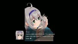 1boy 1girls 2d blue_axolotl butakoma_300g censored cum cum_in_hair game_cg hairjob mosaic_censoring rpg_maker tagme talking text video