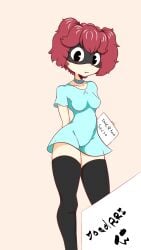 joedalri nitori_san pigtails red_hair short_hair small_breasts