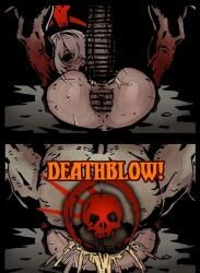 creampie darkest_dungeon defeated defeated_heroine domination dubious_consent ebonyxh femsub game_over gameplay_mechanics instant_loss_2koma maledom mating_press oc oozing_cum raped_female rough_sex straight vaginal_penetration