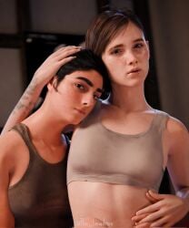 1girls 2026 2girls 3d 3d_(artwork) alternate_version_available bed bedroom bedroom_eyes blender bottomwear brown_hair brunette brunette_hair close-up dina_(the_last_of_us) ellie_(the_last_of_us) ellie_williams female female_focus female_only freckles freckles_on_face hi_res high_quality high_resolution highres lewdrex light-skinned_female light_skin looking_at_viewer naughty_dog on_bed panties presenting showing_off sitting sitting_on_bed smile smiling sony_interactive_entertainment tank_top teenage_girl teenager the_last_of_us the_last_of_us_2 topwear underwear watermark