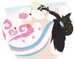 bbw big_ass big_breasts breasts bubble_butt castdraws_(artist) cleavage female furry huge_ass huge_breasts overweight tagme thick_thighs wide_thighs