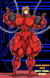 abs asuka_langley_sohryu b9tribeca biceps breasts female muscles muscular muscular_arms muscular_female muscular_legs muscular_thighs neon_genesis_evangelion pecs