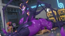 airachnid airachnid_(trawert) anus asshole big big_robot black_hair body boobs breasts butt_plug female fembot focus fucking_pussy girl huge human long male muscular_male naked nipples only pointy purple purple_eyes pussy pussy_fucking riding riding_penis robot sharp shiny small_cock small_penis teeth thick thighs tits tongue transformers transformers_prime vagina