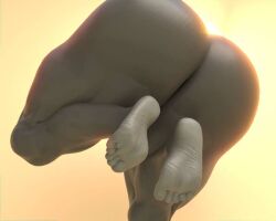 alternate_body_type big_breasts black_hair curvy_figure elevenendless empty_eyes endlessillusion giantess grey_body huge_ass huge_breasts oc original_character tall_female taller_female voluptuous voluptuous_female white_eyes wide_hips