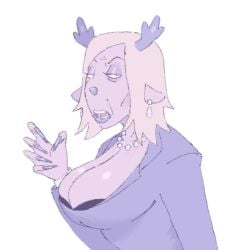 anthro antlers big_boobs big_breasts bimbo blonde_female blonde_hair boobs bra bra_peek carol_holiday clothed colored deer deer_girl deltarune earrings female female_focus female_only formal formal_wear furry gilf hag jewelry large_breasts light-skinned_female light_skin lipstick long_nails makeup milf mommy nails necklace old_woman older older_female painted_nails rawr saggy_breasts shiny_lips shiny_skin solo solo_female solo_focus suggestive suit tornicock wealthy_female wrinkles