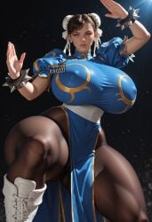 1girls ai_generated ass big_ass big_breasts breasts chun-li female female_only huge_ass huge_breasts kw0337 large_ass large_breasts solo solo_female street_fighter thick_thighs
