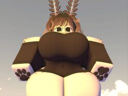 1girl 1girls alternate_version_at_source alternate_version_available artist_request big_breasts breasts bunny chest jorunna_parva original_character posing roblox roblox_avatar roblox_background roblox_studio robloxian sea_bunny tagme