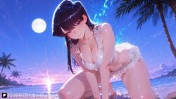 1girls ai_generated ass ass_focus big_ass big_breasts black_eyes black_hair blush breast_grab breasts closed_mouth clothes clothing cute cute_face female female_focus komi-san_wa_komyushou_desu komi_shouko large_ass large_breasts light-skinned_female light_skin long_hair looking_at_viewer pussy sexy sexy_body sexy_female sexy_pose younger_female