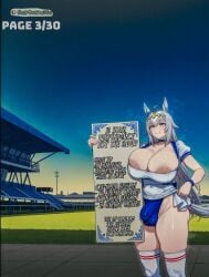 ai_assisted ai_generated comic comic_page futanari horsecock huge_balls huge_cock neptuwaifu oguri_cap_(umamusume) prostitution service surprised text umamusume umamusume_pretty_derby