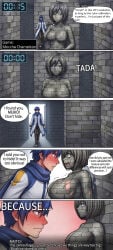 1boy 1girls blushing bodypaint kaito_(vocaloid) meccha_chameleon meiko_(vocaloid)