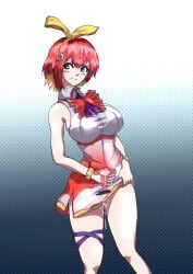 1girls blue_eyes blush censored clothed clothing cum cum_in_pussy cum_in_uterus cum_inside df_kraken_(artist) dress dress_lift fallopian_tubes female fumi_hausu ovaries red_hair short_hair spread_legs two_tone_hair uterus vtuber white_dress wide_hips x-ray yellow_hair_ribbon