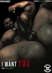 ass bara barret_wallace big_ass big_penis butt cock dark-skinned_male dark_skin dick final_fantasy gay male male_only muscular muscular_male orcsarc penis solo sunglasses