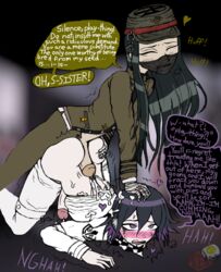 ass blush buttjob cock_ring danganronpa danganronpa_v3 kokichi_ouma korekiyo_shinguji new_danganronpa_v3 ouma_kokichi penis piercing shinguji_korekiyo straight_hair yaoi