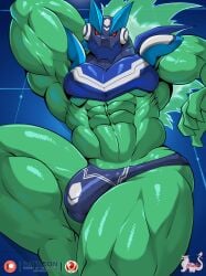 bara bulge males_only mega_man_star_force muscular_male omega-xis