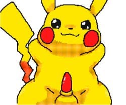 :3 animated anthro balls cowgirl_position digital_media_(artwork) erection flipnote from_front_position fur furry furry_only genitals gif male male_anthro male_only mincheeto nintendo on_bottom on_top penis pikachu pixel_art pokémon_(species) pokemon sex simple_background solo tail tapering_penis video_games white_background yellow_body yellow_fur