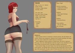 1girls annie(bustadog) big_ass bustadog character_sheet red_hair tagme