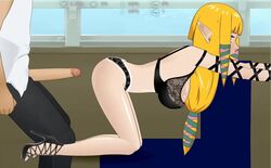 1girls 3d animated ass black_lingerie blonde_hair blue_eyes boobs bra creampie cum_in_pussy cum_inside cum_on_ass cumshot doggy_style elf faceless_male female fringe high_heels huge_breasts konashion lingerie panties panties_aside petite pointy_ears princess_zelda sideboob skyward_sword sound stiletto_heels super_deepthroat_game tagme the_legend_of_zelda underwear vaginal_penetration video zelda_(skyward_sword)