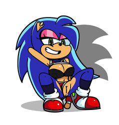 1girls clothing earrings eyeshadow female footwear handwear horaco pink_eyeshadow rule_63 solo sonic_(series) sonic_the_hedgehog sonique_the_hedgehog super_smash_bros. tagme thehoraco