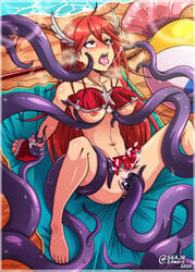 1girls ahe_gao alternate_costume beach beach_ball big_breasts bikini bikini_skirt blush breast_grab breasts breasts_out cordelia_(fire_emblem) cordelia_(summer)_(fire_emblem) crying cum cum_in_mouth cum_in_pussy cum_inside cum_on_tongue cum_trail fingerless_gloves fire_emblem fire_emblem_awakening fire_emblem_heroes gloves groping_breasts heavy_breathing long_hair medium_breasts nintendo nipples open_mouth pussy pussy_juice rape red_bikini red_eyes red_hair red_swimsuit restrained restrained_by_tentacles saliva skajrzombie spread_legs sweat swimsuit tears tentacle tentacle_in_pussy tentacle_on_face tentacle_rape tentacle_sex tentacles_around_arms tentacles_around_breasts tentacles_around_legs tentacles_under_clothes tongue tongue_out towel vaginal_penetration