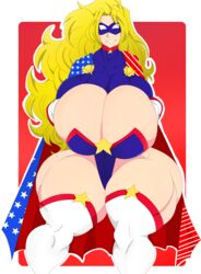 american_flag big_ass big_breasts huge_ass huge_breasts muscular_female raulscomics superheroine thick_thighs