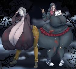 blood dead_by_daylight gigantic_ass gigantic_breasts huge_ass huge_breasts human hyper hyper_ass hyper_breasts julie_kostenko knife marauder6272 mask short_skirt skirt susie_(dead_by_daylight) the_legion thick_thighs wide_hips