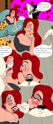 1girls cum cum_on_face dc dc_comics dcau deepthroat dialogue english_text eyes_closed facial fellatio gsptlsnz heart-shaped_pupils jacobparis9 long_hair oral pale-skinned_male pubic_hair red_hair redhead sinisterpimp small_penis stray_pubic_hair superman:_the_animated_series superman_(series) text