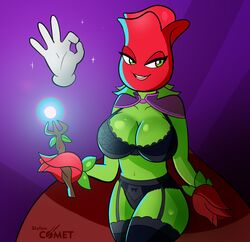 1girls bra breasts disembodied_hand female female_only flora_fauna lingerie panties partially_clothed plant plant_girl plant_humanoid plantie plants_vs_zombies plants_vs_zombies:_garden_warfare popcap_games pvz rose rose_(pvz) skyline_comet