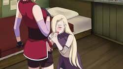 blowjob dinaki fellatio futa_on_female futanari ino_yamanaka kneeling naruto naruto:_the_last naruto_(series) naruto_shippuden sakura_haruno