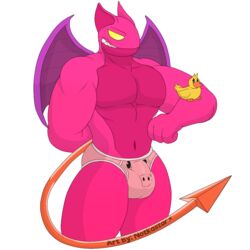 1:1 alpha_channel anthro avian balls bird briefs bulge clothing duo genitals male monster muscular nintendo notkastar pecs penis smile solo solo_focus ultimate_chimera underwear video_games