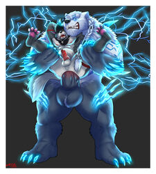 absurd_res anal anal_sex animal_genitalia anthro bodily_fluids canid canine canis deity duo electricity genitals glistening glistening_claws glistening_eyes hi_res knot krowlfer league_of_legends ligoni male male/male male_penetrated male_penetrating male_penetrating_male mammal muscular muscular_male pawpads penetration riot_games size_difference smaller_penetrated sparks stomach_bulge tears tears_of_pain ursid video_games volibear were werecanid werecanine werewolf wolf