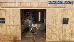 big_ass brown_hair female horse lara_croft lara_croft_(survivor) stockings tomb_raider walking xxxkin