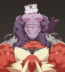 abs alolan_marowak anal anal_sex anthro big_muscles blaziken cowgirl_position eye_contact grey_body hands_on_thighs huge_muscles kuroma looking_at_another male male/male male_only mammal marowak mega_blaziken mega_evolution muscular muscular_anthro muscular_arms muscular_male nintendo on_bottom on_top pecs penetration pokemon pokemon_(species) red_body regional_form_(pokémon) sex solo veiny_muscles video_games