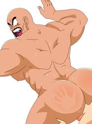 2boys anal_penetration anal_sex ass ass_juice back_muscles back_view bald bara big_bottom black_eyes blush blushing boner bubble_ass bubble_butt dragon_ball dragon_ball_z erect_nipples erect_while_spanking erection facial_hair fedrc fucked_from_behind gay gay_sex half_open_eye human human_only looking_back male male/male male_focus male_only male_penetrated male_penetrating moustache mouth_open mustache nappa nipples nude nude_male open_mouth simple_background slap_mark spank_mark spank_marks spanked sweat sweatdrop sweating sweaty teeth thick_ass thick_thighs white_background white_teeth yaoi