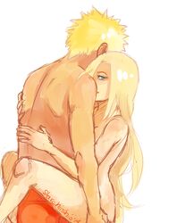 1boy 1girls blonde_hair blue_eyes carrying clothed_male_nude_female clothing female hugging implied_sex ino_yamanaka lifted_by_another long_hair looking_at_viewer male naked naruto naruto_(series) naruto_shippuden nude pants shirtless short_hair smile stand_and_carry_position standing starchii topless uzumaki_naruto very_long_hair yellow_hair