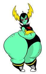 alien_girl ass bbw big_belly chubby disney disney_channel disney_xd expansion fat fat_people_only female_only green_skin huge_ass huge_butt huge_thighs hyper_hips hyper_thighs large_ass large_hips lord_dominator overweight overweight_female thick_ass thick_thighs wander_over_yonder weight_gain