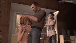 1boy 2girls 3d animated areolae big_penis blowjob breasts chloe's_bedroom chloe_price cuck cuckquean cum_inside david_madsen deepthroat erection face_fucking fellatio female female_protagonist human lerico213 life_is_strange light-skinned_male male max_caulfield nipples nude nude_female nude_female_clothed_male oral orgazmonite penis small_breasts sound sound_edit source_filmmaker tight_throat video wristwear