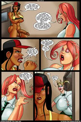 angry bananacreamcake comic dark-skinned_futanari dialogue futanari no_pants transmorpher_dds