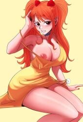 1girls adult_female angry angry_expression angry_eyebrows angry_eyes angry_face areola_slip areolae areolae_slip arm_support armpits asuka_langley_sohryu_(cosplay) bare_armpits bare_arms bare_calves bare_chest bare_hands bare_knees bare_legs bare_nipples bare_shoulders bare_skin bare_thighs blue_choker blue_collar bracelet breasts breedable brown_eyes brown_eyes_female busty busty_female calves choker cleavage collar collarbone coolb curvy curvy_body curvy_female curvy_figure curvy_hips curvy_thighs dot_nose dress elbows exposed exposed_armpits exposed_arms exposed_breasts exposed_legs exposed_nipples exposed_shoulders exposed_thighs eyebrows_visible_through_hair female female_focus female_only fingernails fingers frown frown_eyebrows frowning frowning_at_viewer fuckable fuckable_nipples head_tilt high_resolution highres hourglass_figure knees knees_together large_breasts lean_body lean_figure legs legs_together light-skined_female light-skinned light-skinned_female light_skin light_skin_female light_skinned light_skinned_female lips log_pose long_hair looking_at_viewer mature mature_female nami nami_(one_piece) nipple_slip nipples one_piece orange_eyebrows orange_hair orange_hair_female parted_lips post-timeskip shiny_breasts shiny_hair shiny_legs shiny_skin shiny_thighs shoulders simple_background sitting slender_body slender_waist slim_girl slim_waist solo thick_thighs thighs thin_waist tilted_head topwear twintails twintails_(hairstyle) uncensored uncensored_breasts uncensored_nipples upper_body wavy_hair wide_hips yellow_background yellow_bracelet yellow_dress yellow_topwear