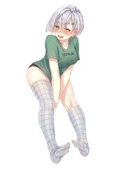 blush looking_at_viewer notebook notebook-chan open_mouth panties shen_(artist) thighhighs thighs