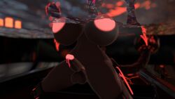 1futa balls cum cum_drip furry futa_only futanari glowing_cum glowing_genitalia glowing_nipples highres huge_breasts kneeling large_areolae nude on_knees penis pool presenting_breasts presenting_penis robot robotic underwater vrchat vrchat_avatar water