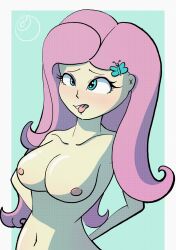 08_drw 1girls barrette belly big_breasts blue_eyes boobs_out breasts breasts_out eyes female female_focus female_only fluttershy_(mlp) long_hair long_hair_female mlp mouth my_little_pony naked naked_female navel nipples no_bra nude nude_female open_mouth pink_hair pink_hair_female pink_nipples pink_tongue solo solo_female solo_focus stomach tongue tongue_out topless topless_female tummy waist yellow_body yellow_skin