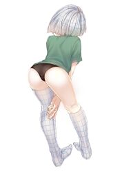 back_view leaning_forward notebook notebook-chan panties shen_(artist) thighhighs thighs