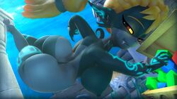 1girls 3d 3d_(artwork) areolae ass big_ass big_breasts breasts dat_ass feet female female_only freediving hooves-art imp imp_midna large_breasts looking_at_viewer midna nintendo nipples no_helmet_imp_midna nude ocean sea sideboob solo source_filmmaker swimming the_legend_of_zelda thick_thighs twili twilight_princess underwater water wide_hips