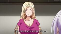 1boy 2girls animated ass_focus ass_grab between_breasts big_ass big_breasts blonde_hair blue_eyes blush bouncing_breasts caught caught_in_the_act completely_nude completely_nude_female cowgirl_position cum cum_inside english_subtitles face_between_breasts girl_on_top hentai inseki kazoku_~haha_to_shimai_no_kyousei~ long_hair milf moaning moaning_in_pleasure night on_couch poro pregnancy_risk sex_on_couch sitting_on_lap standing_sex stepmother stepmother_and_stepson subtitled surprised surprised_expression video watase_otoha