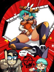 1girls ass big_breasts blush cerebella drmsenketsu female panties skullgirls