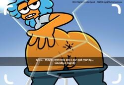 accurate_art_style anus anus_focus ass ass_focus big_ass big_butt butt_hole camera camera_view cartoon_network clothed down_angle exposed_anus exposed_ass exposed_pussy flight_attendant_(the_amazing_world_of_gumball) grabbing hand_on_butt leggings looking_at_viewer pants_down phone_camera pussy selfie serious_look showing_ass stretching the_amazing_world_of_gumball the_cartoon_love thick_ass thick_thighs