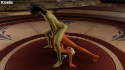 2girls 3d age_difference ahsoka_tano alien alien_girl artist_name breasts clone_wars completely_nude_female dildo feet female female_focus female_only female_penetrated green_skin green_skinned_female kirelic legs_apart legs_held_open legs_spread lesbian_sex luminara_unduli mirialan nude nude_female on_back orange-skinned_female orange_skin penetration piledriver_position pussy pussy_to_pussy reverse_piledriver_position sex star_wars star_wars:_the_clone_wars togruta upside-down vagina vaginal_penetration yuri