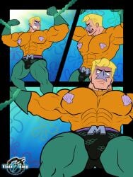 abs bara biceps big_bulge blonde_hair bulge clothing daddy male male_only manly mature_male mermaid_man mermaid_man_(young) muscular_male nickelodeon pecs spongebob_squarepants tight_clothing vispaking