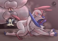 absol absurd_res anal anal_orgasm anal_sex balls bodily_fluids chastity_device cuff_(restraint) cum cum_in_ass cum_inside duo eeveelution ejaculation feral feral_on_feral generation_3_pokemon generation_6_pokemon genital_fluids genitals handcuffs hands-free hi_res male male/male male_penetrated male_penetrating male_penetrating_male metal_cuffs nintendo penetration pokemon pokemon_(species) restraints sex sousaku_san sylveon